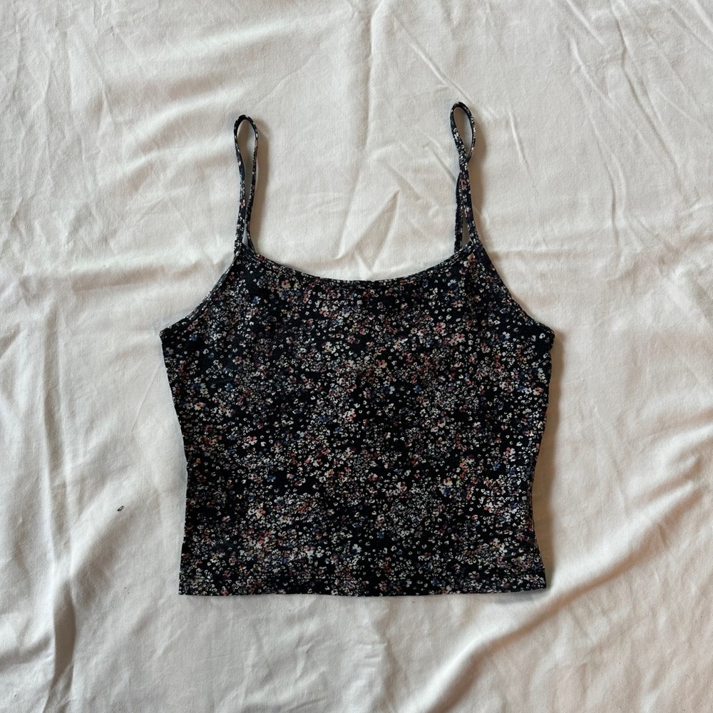 Floral Crop Tank Top